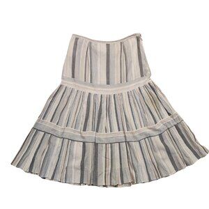 Esprit Vintage Cotton Striped Tiered Skirt | Size 8